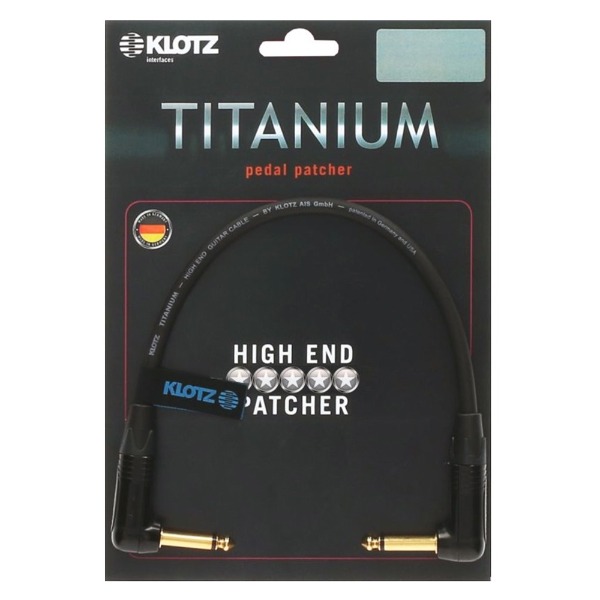 KLOTZ TITANIUM HIGH-END STARQUAD 클로츠 기타 패치 케이블 (TSㄱ자:TSㄱ자, Neutrik 커넥터)