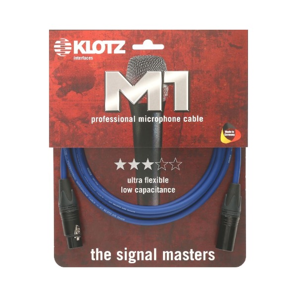 KLOTZ M1 PRIME 클로츠 마이크 케이블 (XLR:XLR, Neutrik 커넥터) 블루