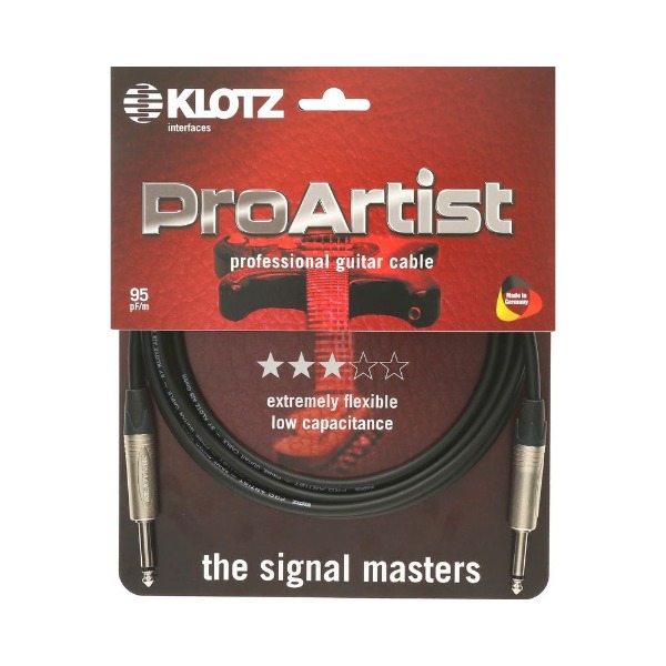KLOTZ PRO ARTIST PRIME 클로츠 기타 케이블 (TSㅡ자:TSㅡ자, Neutrik 커넥터)