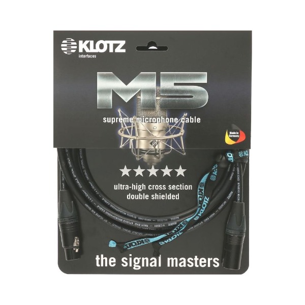 KLOTZ M5 HIGH-END 클로츠 마이크 케이블 (XLR:XLR, Neutrik 커넥터)
