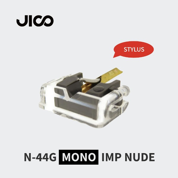 JICO 지코 스타일러스 N-44G MONO IMP NUDE 모노 (SHURE N-44G 스타일러스 복각, M-44G 카트리지 호환)