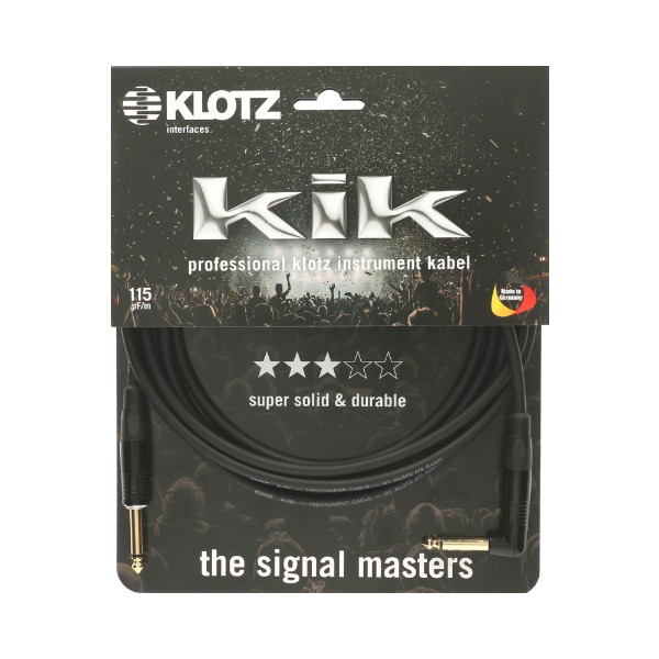 KLOTZ KIK PRO 클로츠 기타 케이블 (TSㅡ자:TSㄱ자, Klotz 커넥터)