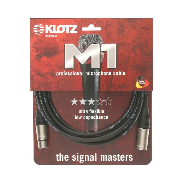 [KLOTZ] M1 PRIME 클로츠 마이크 케이블 (XLR:XLR, KLOTZ 커넥터) 블랙