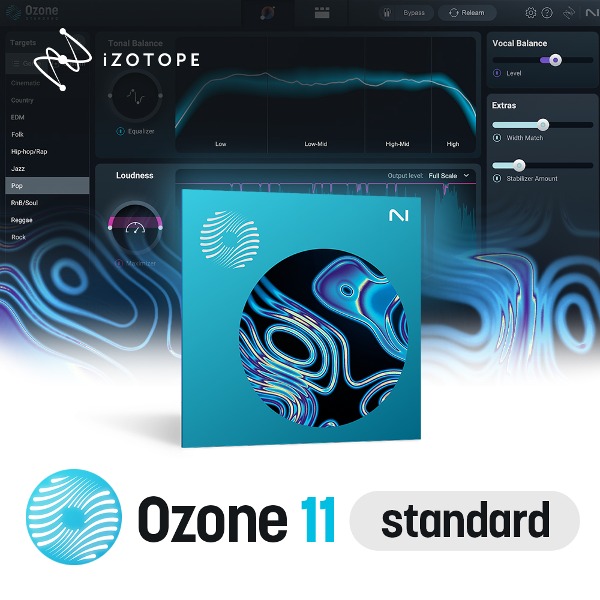 iZotope Ozone 11 Standard 아이조톱 AI 믹싱 및 마스터링 표준 플러그인 (실시간)